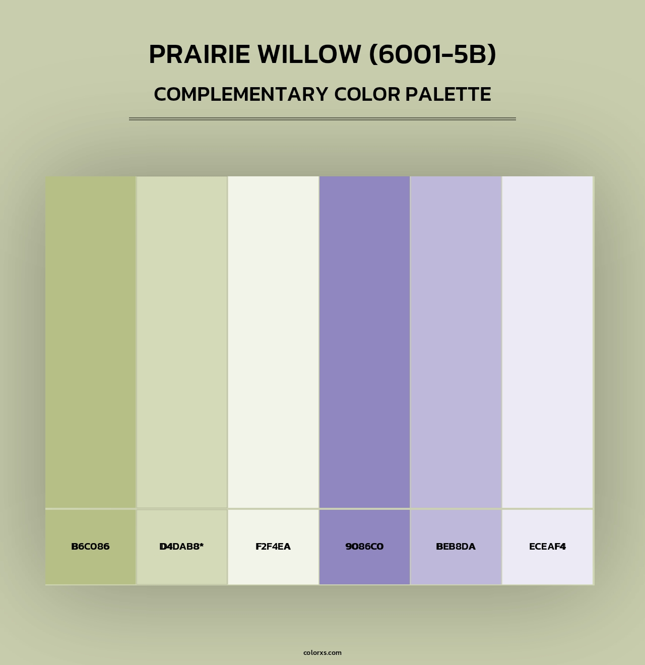 Prairie Willow (6001-5B) - Complementary Color Palette