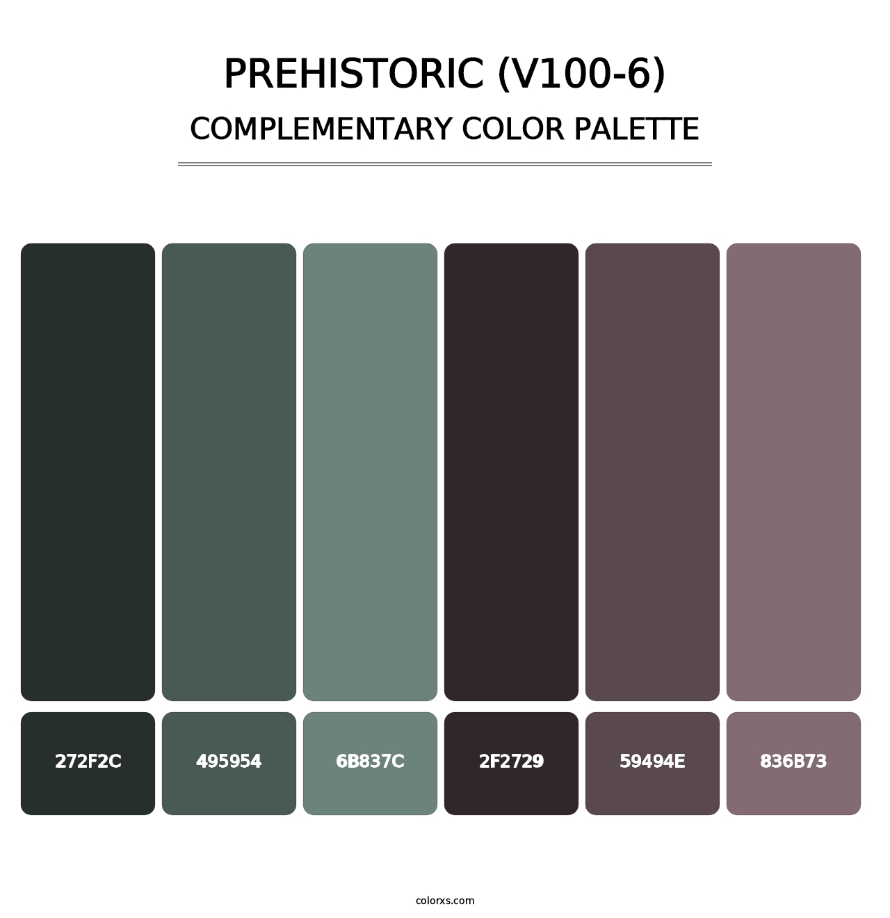 Prehistoric (V100-6) - Complementary Color Palette