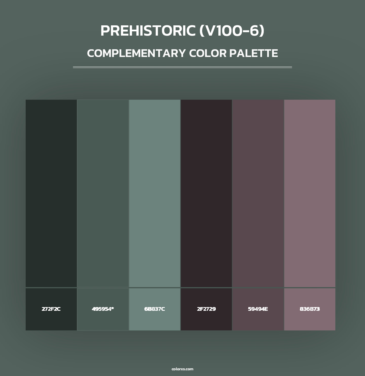 Prehistoric (V100-6) - Complementary Color Palette