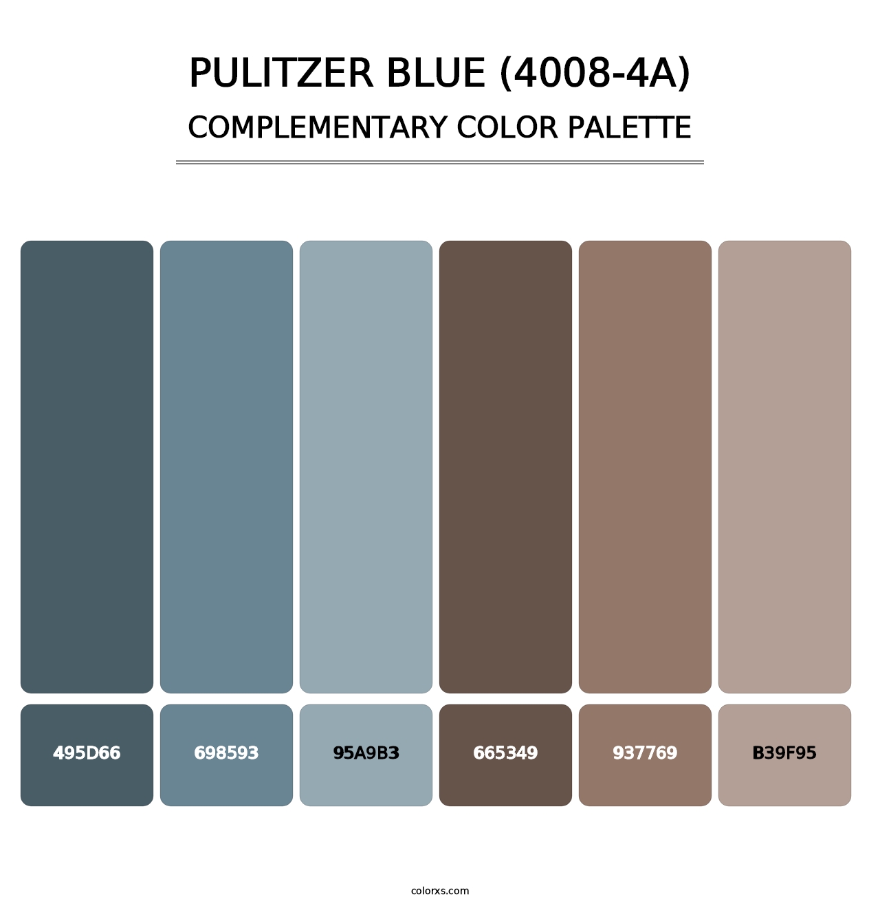 Pulitzer Blue (4008-4A) - Complementary Color Palette