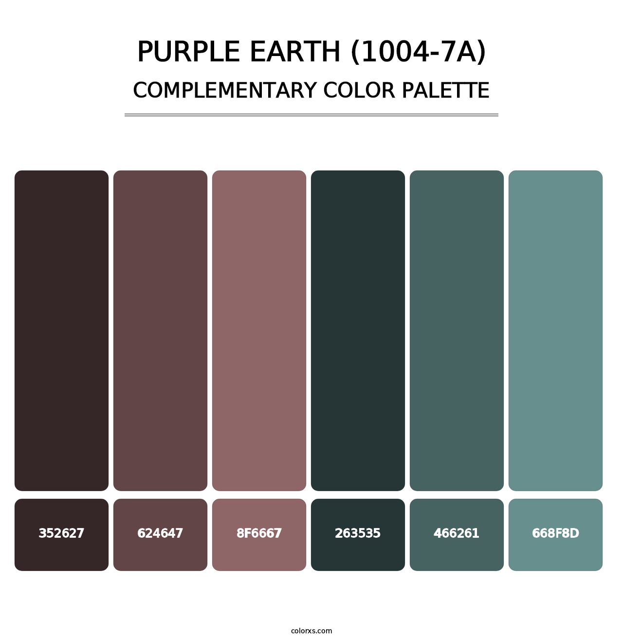 Purple Earth (1004-7A) - Complementary Color Palette