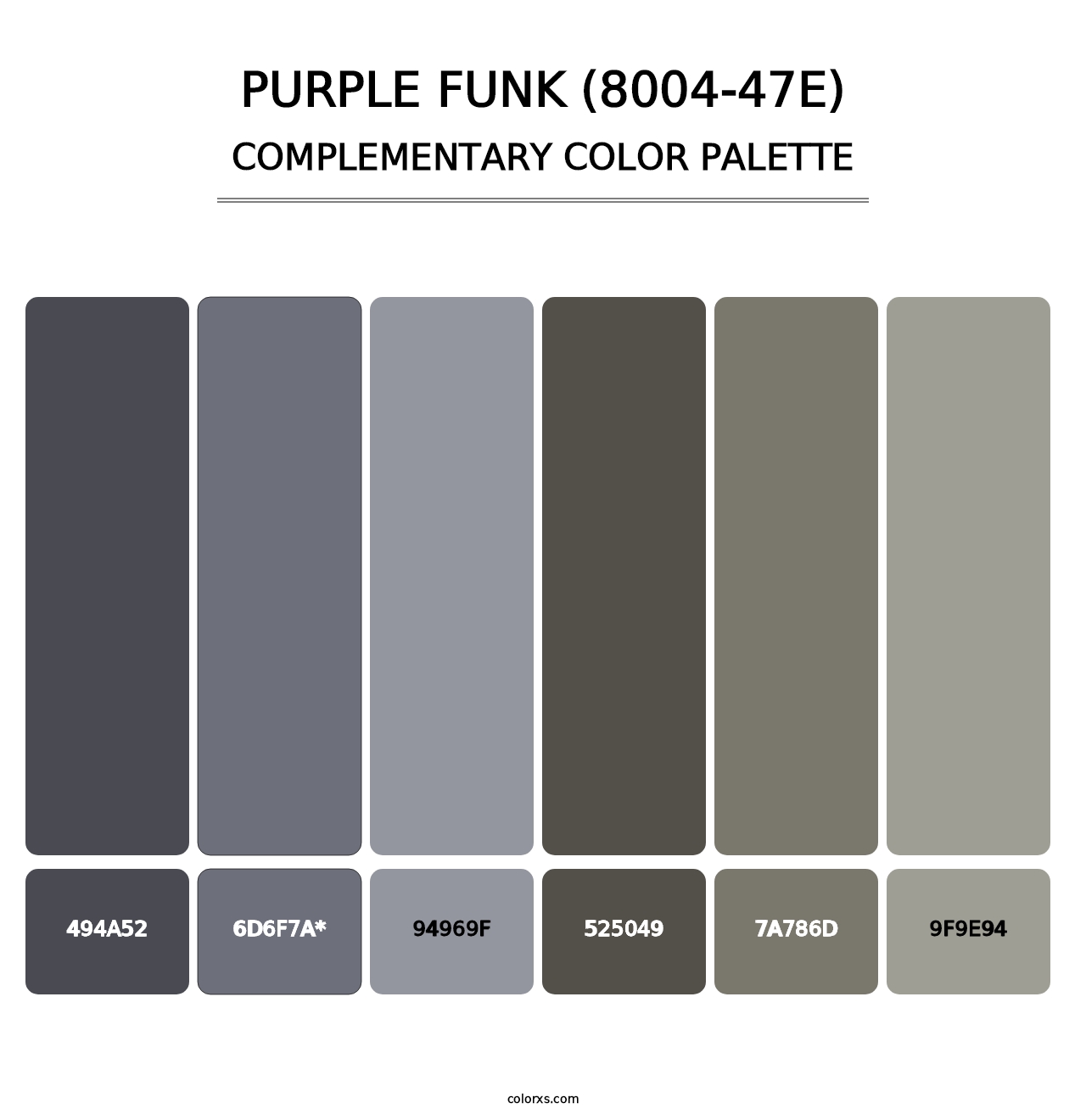 Purple Funk (8004-47E) - Complementary Color Palette