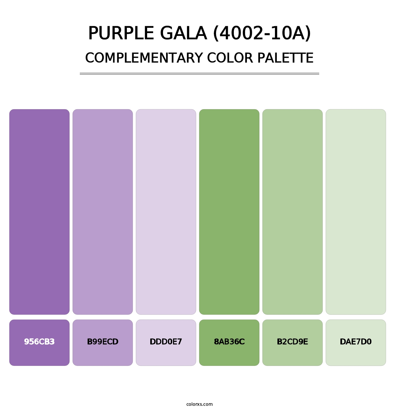 Purple Gala (4002-10A) - Complementary Color Palette
