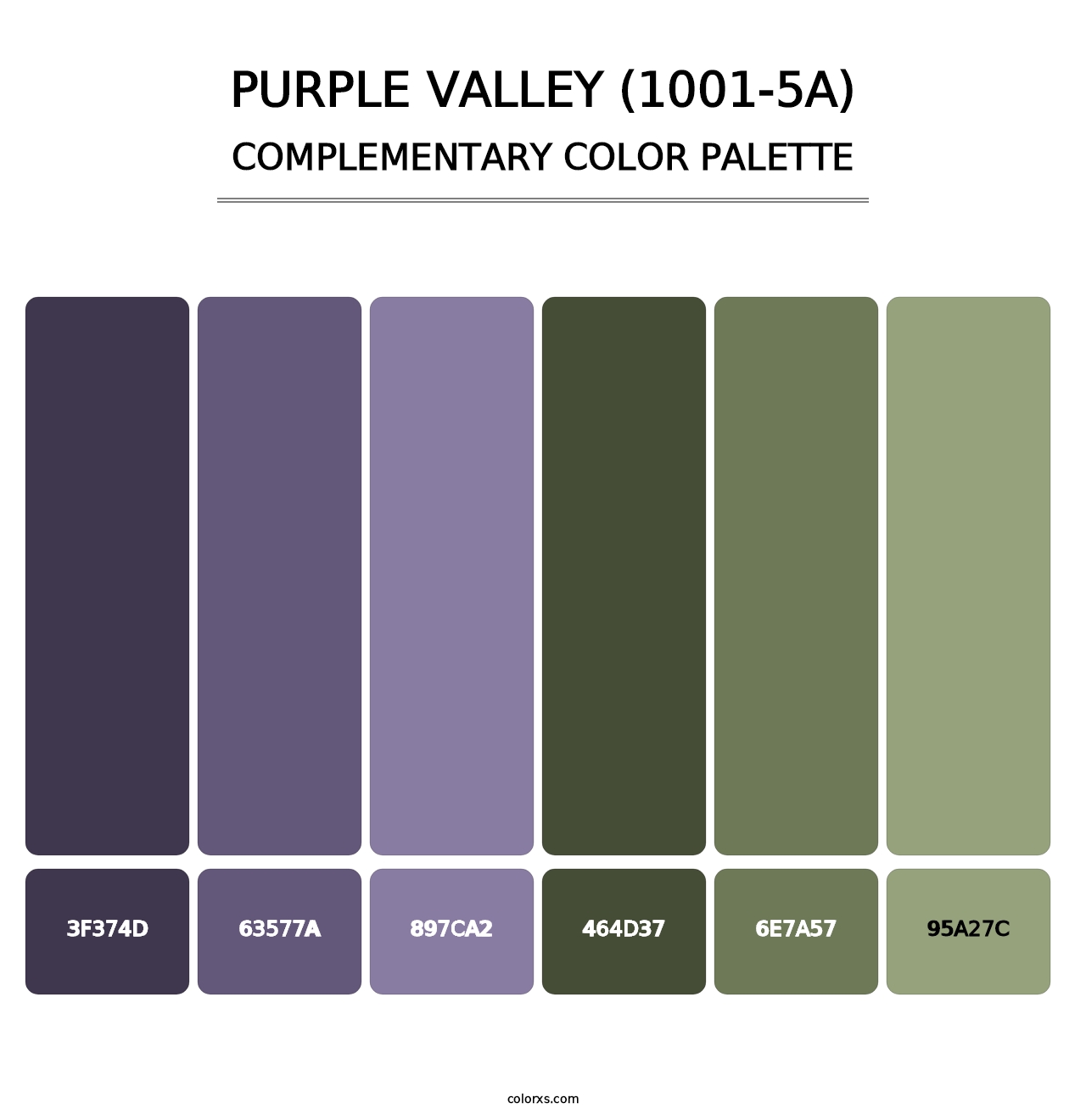 Purple Valley (1001-5A) - Complementary Color Palette