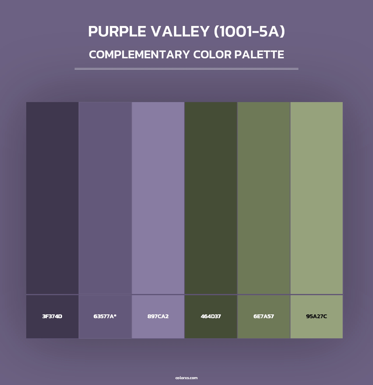 Purple Valley (1001-5A) - Complementary Color Palette