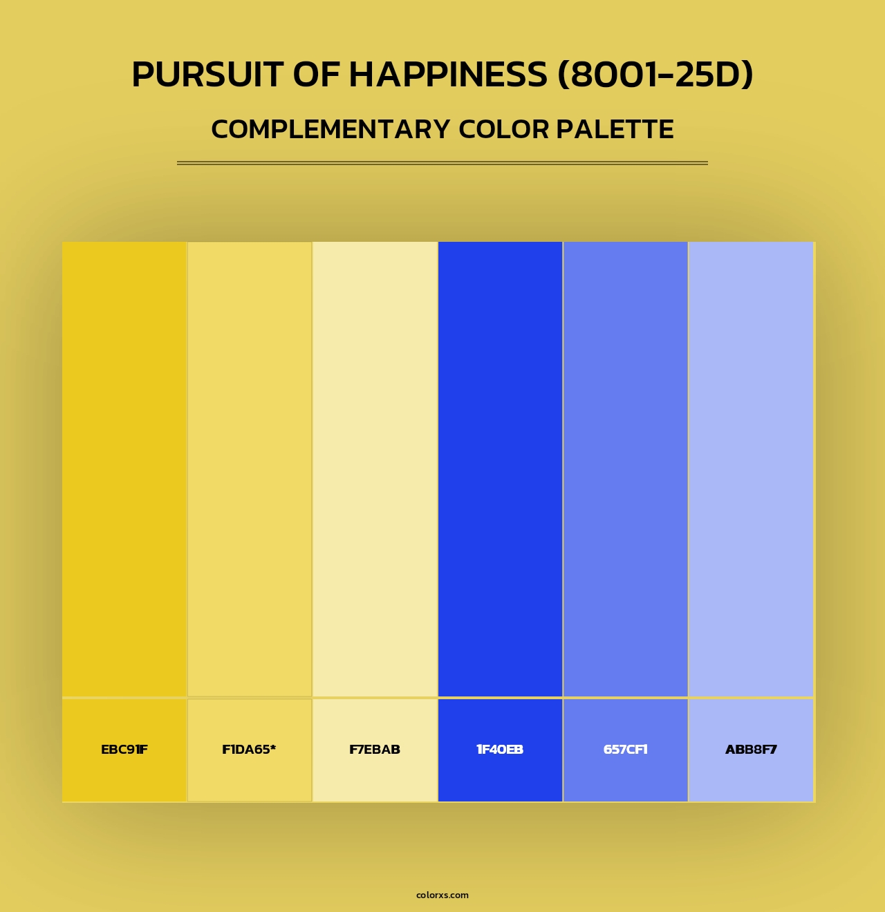 Pursuit of Happiness (8001-25D) - Complementary Color Palette