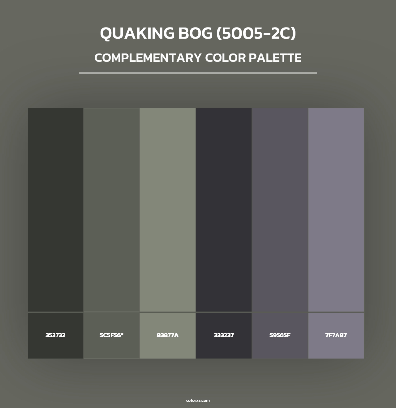 Quaking Bog (5005-2C) - Complementary Color Palette