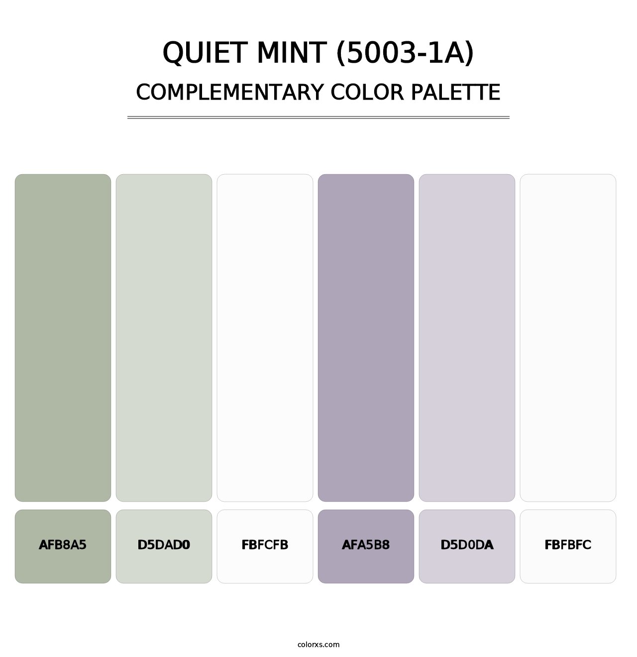 Quiet Mint (5003-1A) - Complementary Color Palette