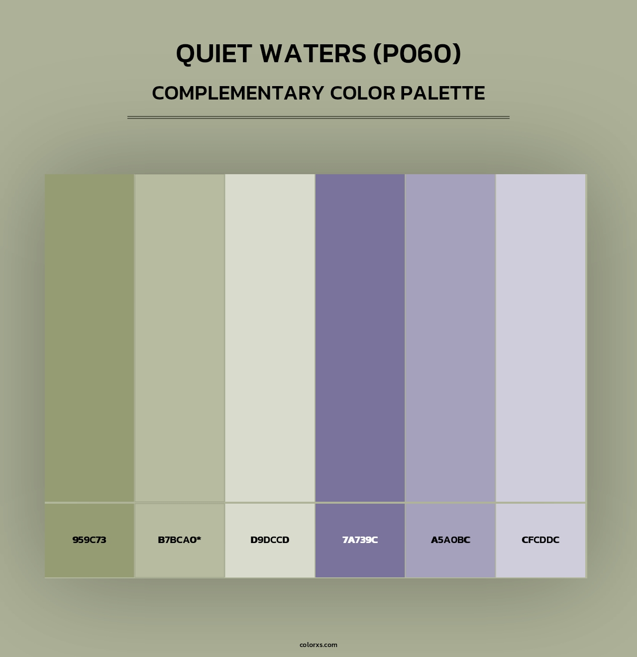Quiet Waters (P060) - Complementary Color Palette