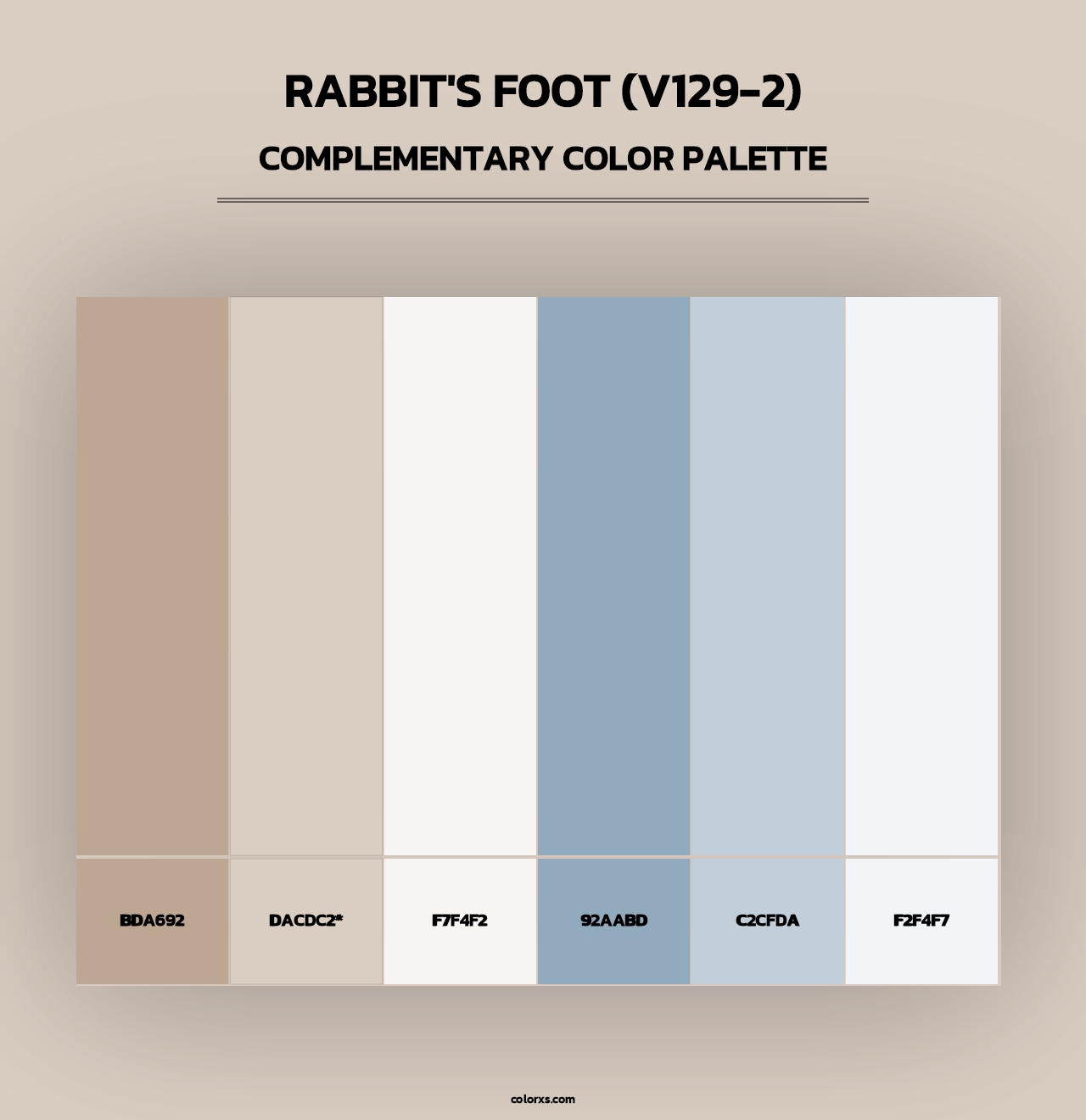 Rabbit's Foot (V129-2) - Complementary Color Palette