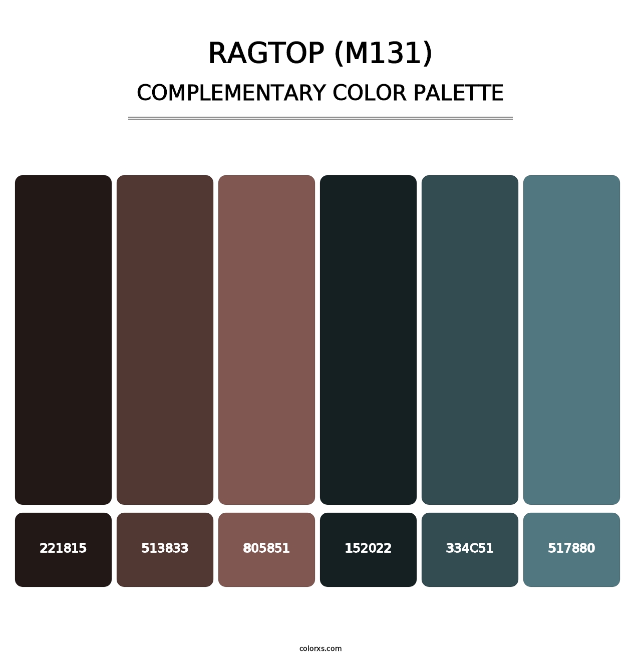 Ragtop (M131) - Complementary Color Palette