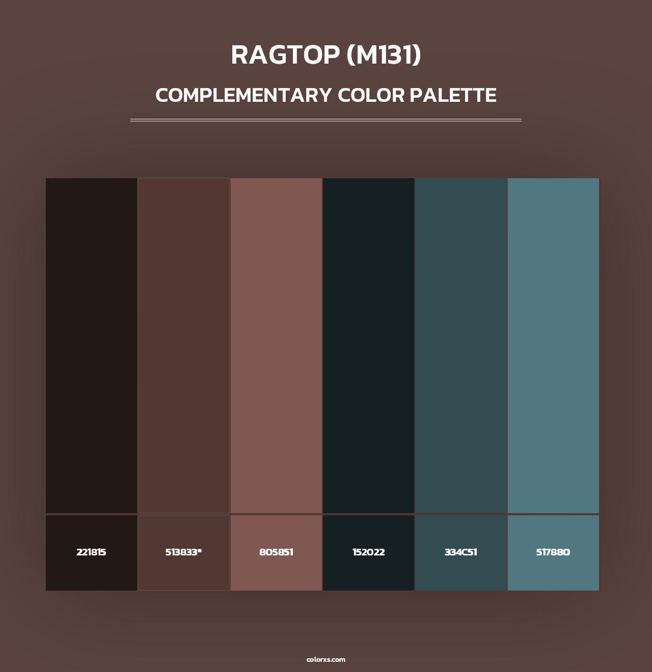 Ragtop (M131) - Complementary Color Palette