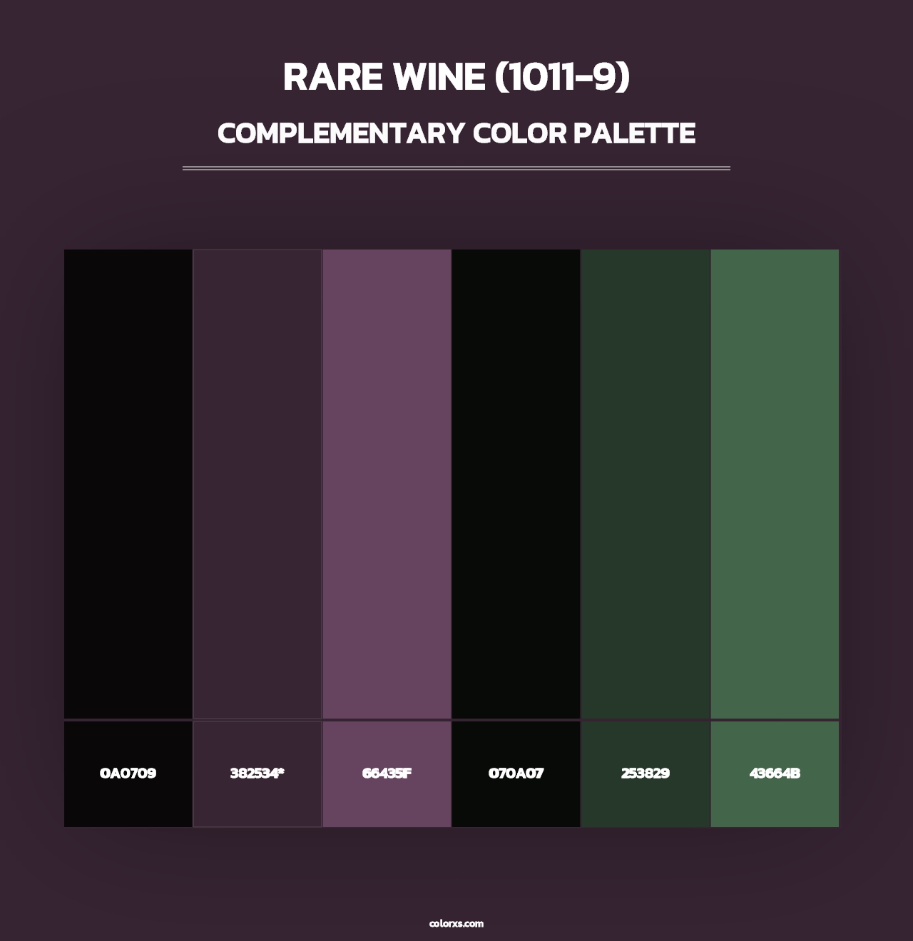 Rare Wine (1011-9) - Complementary Color Palette