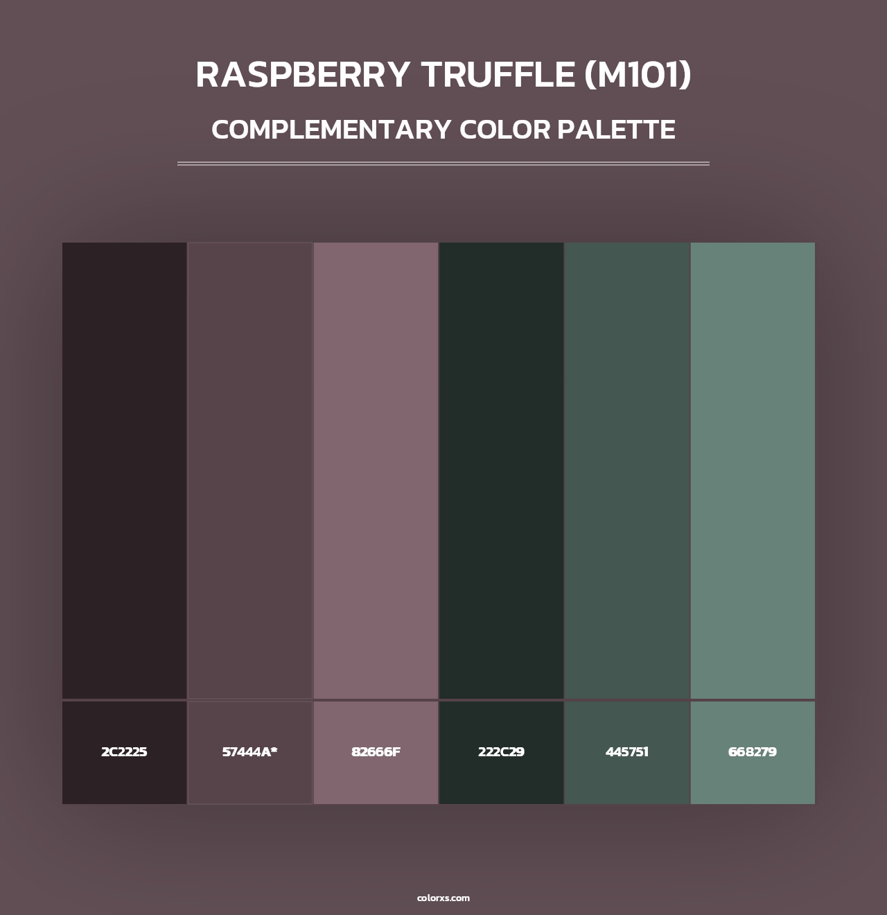 Raspberry Truffle (M101) - Complementary Color Palette