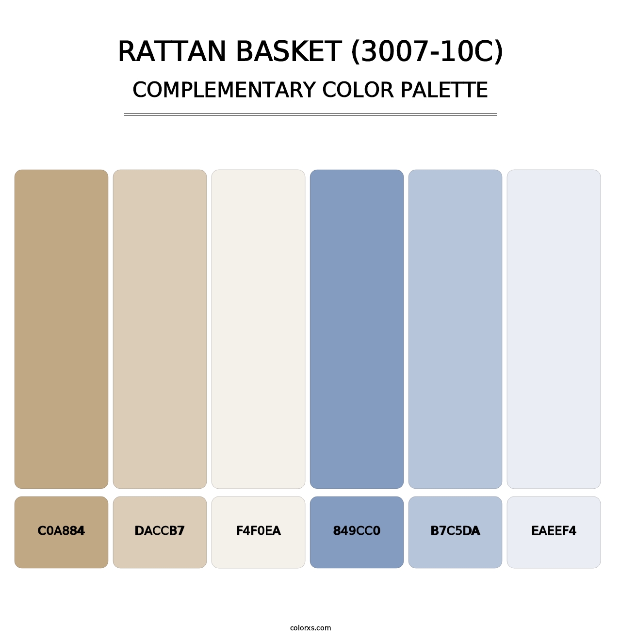 Rattan Basket (3007-10C) - Complementary Color Palette