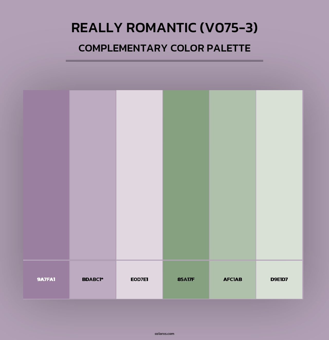 Really Romantic (V075-3) - Complementary Color Palette