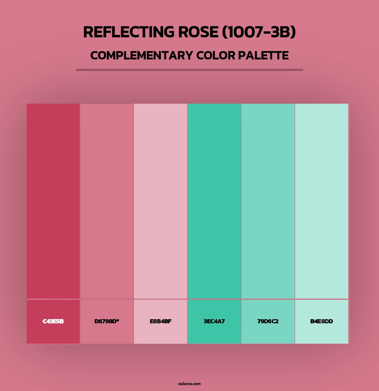 Reflecting Rose (1007-3B) - Complementary Color Palette
