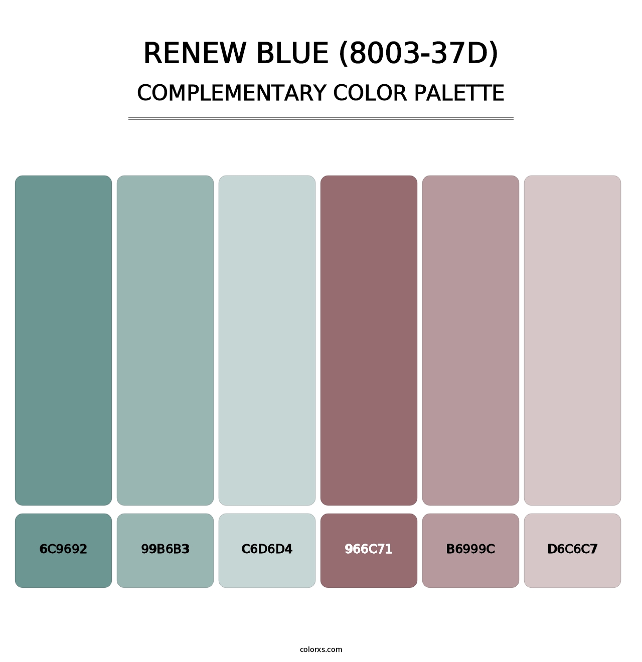Renew Blue (8003-37D) - Complementary Color Palette