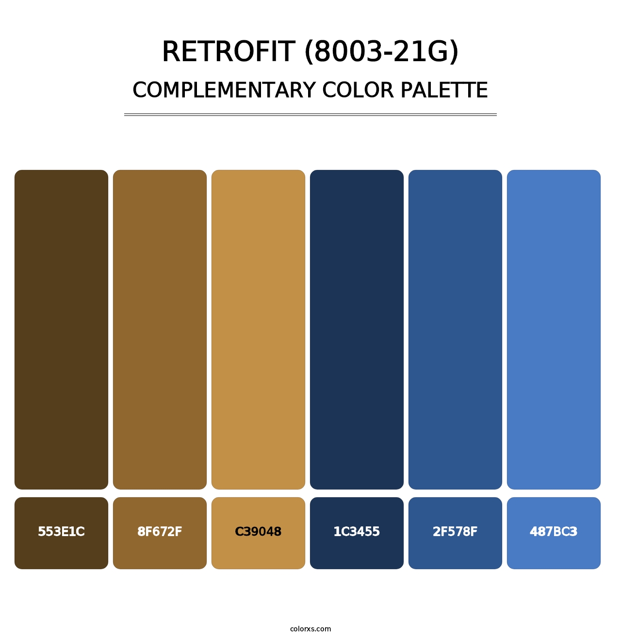 Retrofit (8003-21G) - Complementary Color Palette
