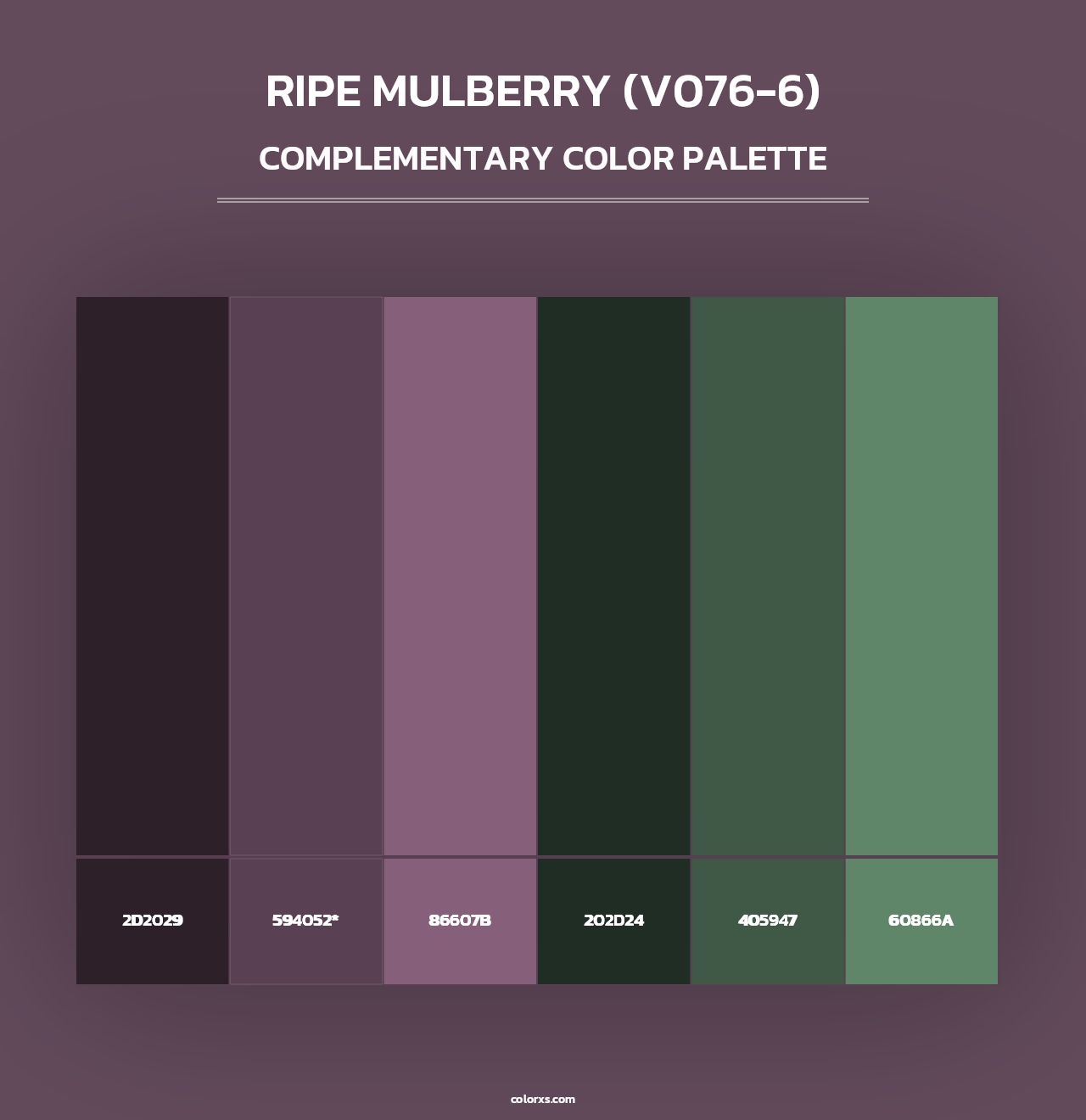 Ripe Mulberry (V076-6) - Complementary Color Palette
