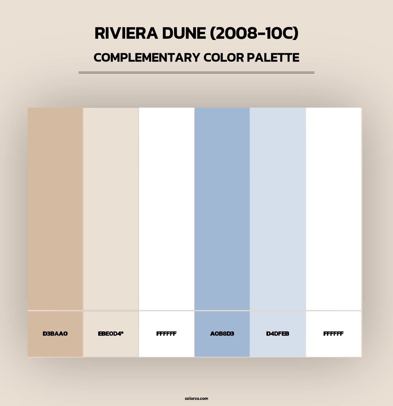 Riviera Dune (2008-10C) - Complementary Color Palette