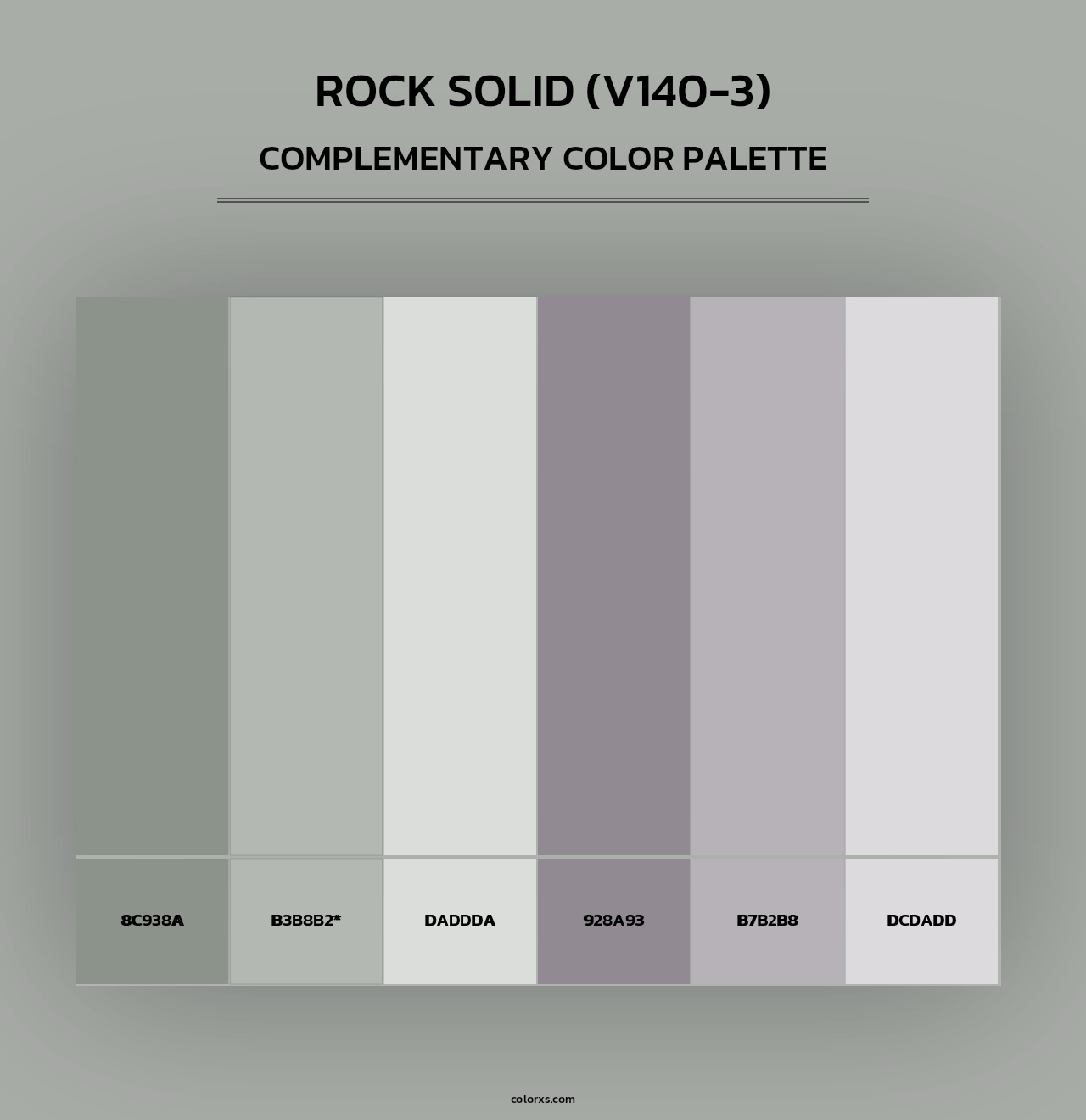 Rock Solid (V140-3) - Complementary Color Palette