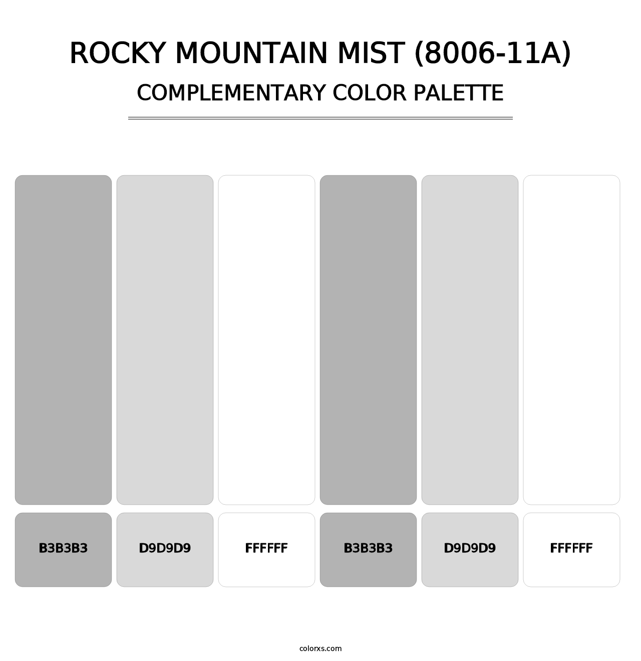 Rocky Mountain Mist (8006-11A) - Complementary Color Palette
