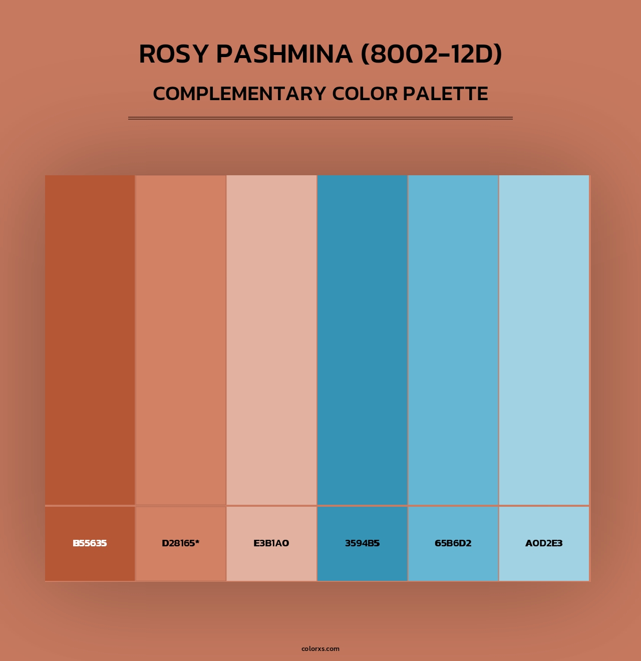 Rosy Pashmina (8002-12D) - Complementary Color Palette