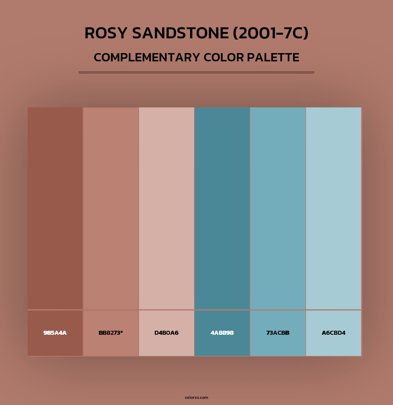 Rosy Sandstone (2001-7C) - Complementary Color Palette