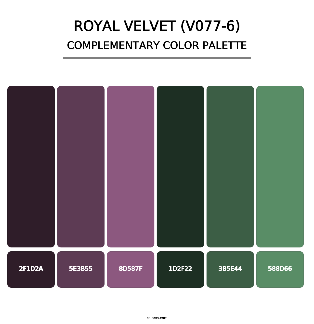 Royal Velvet (V077-6) - Complementary Color Palette