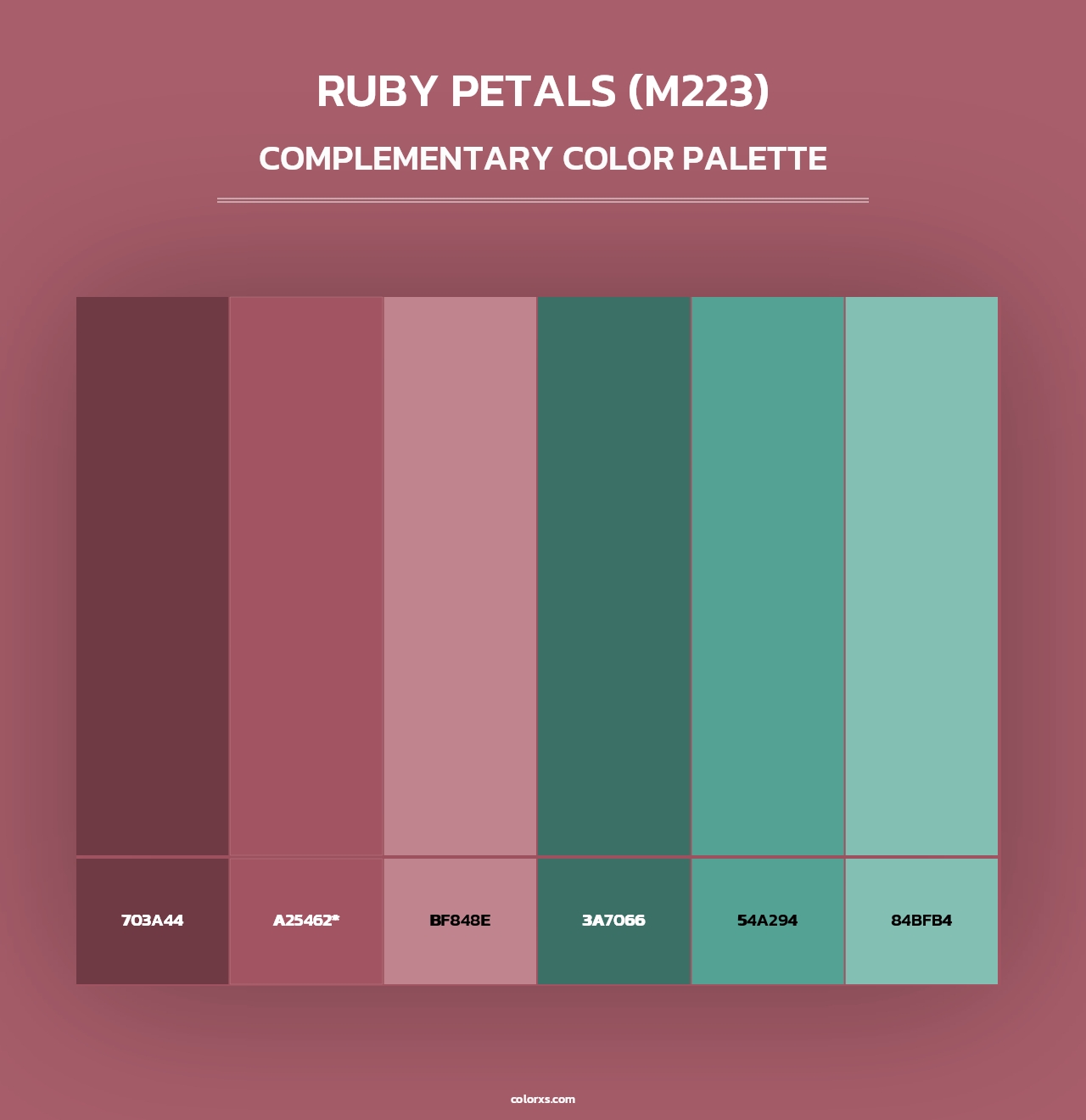 Ruby Petals (M223) - Complementary Color Palette