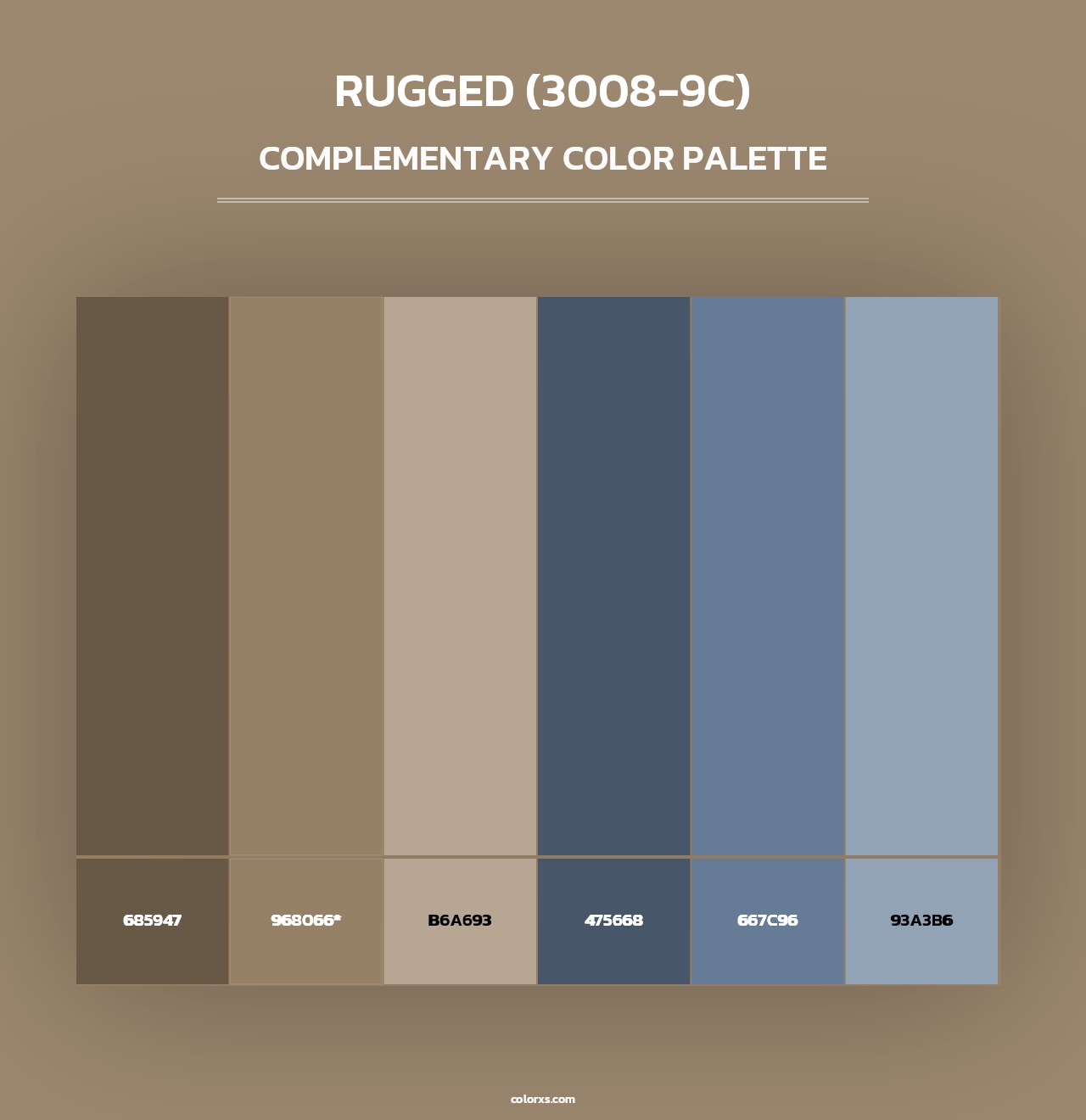 Rugged (3008-9C) - Complementary Color Palette