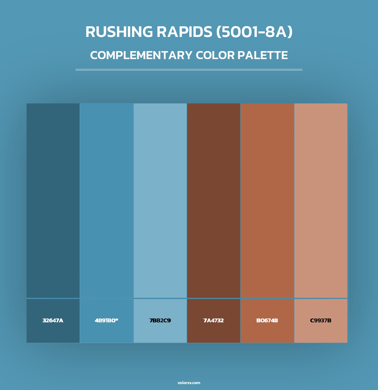 Rushing Rapids (5001-8A) - Complementary Color Palette