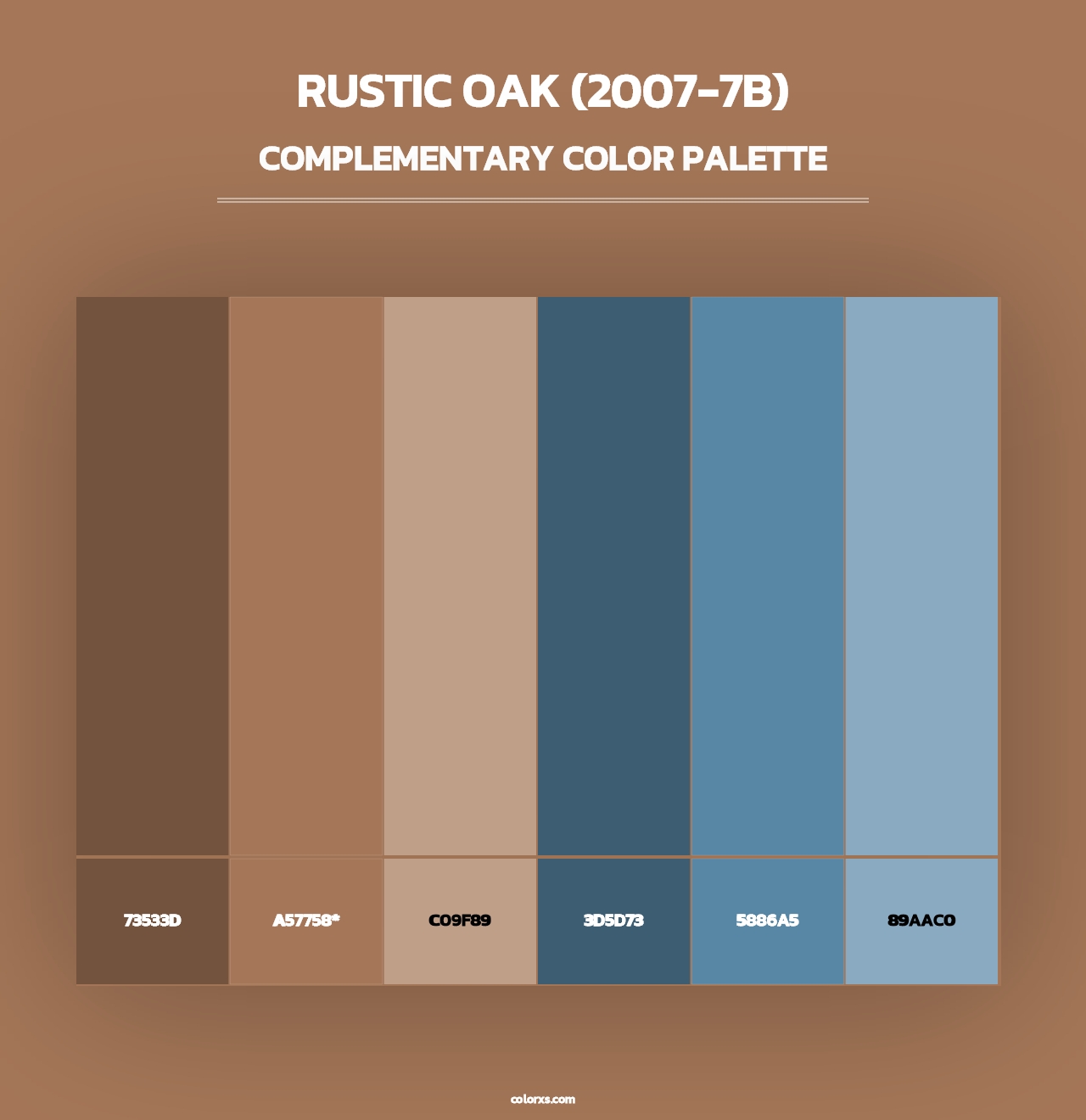 Rustic Oak (2007-7B) - Complementary Color Palette