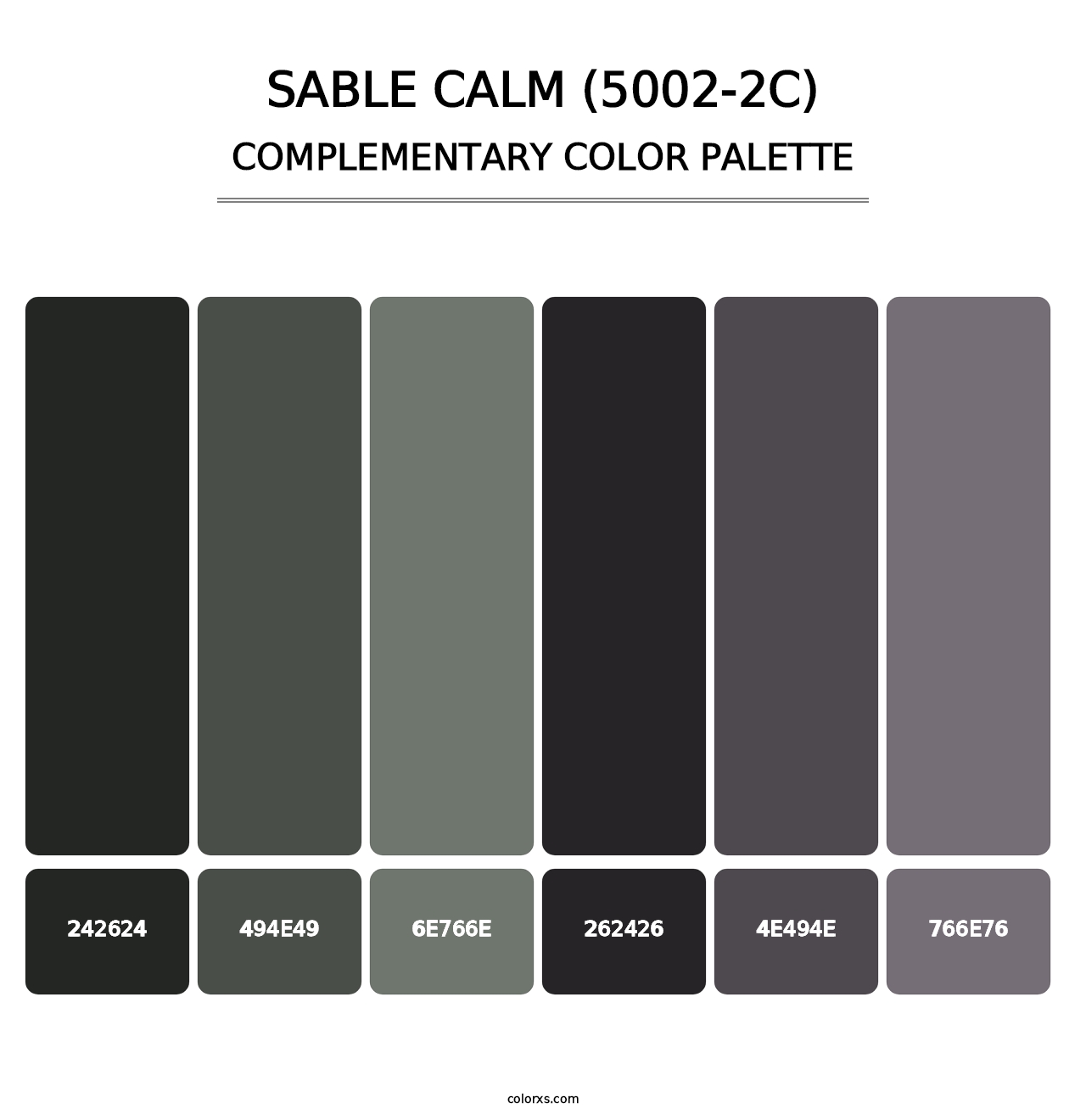 Sable Calm (5002-2C) - Complementary Color Palette