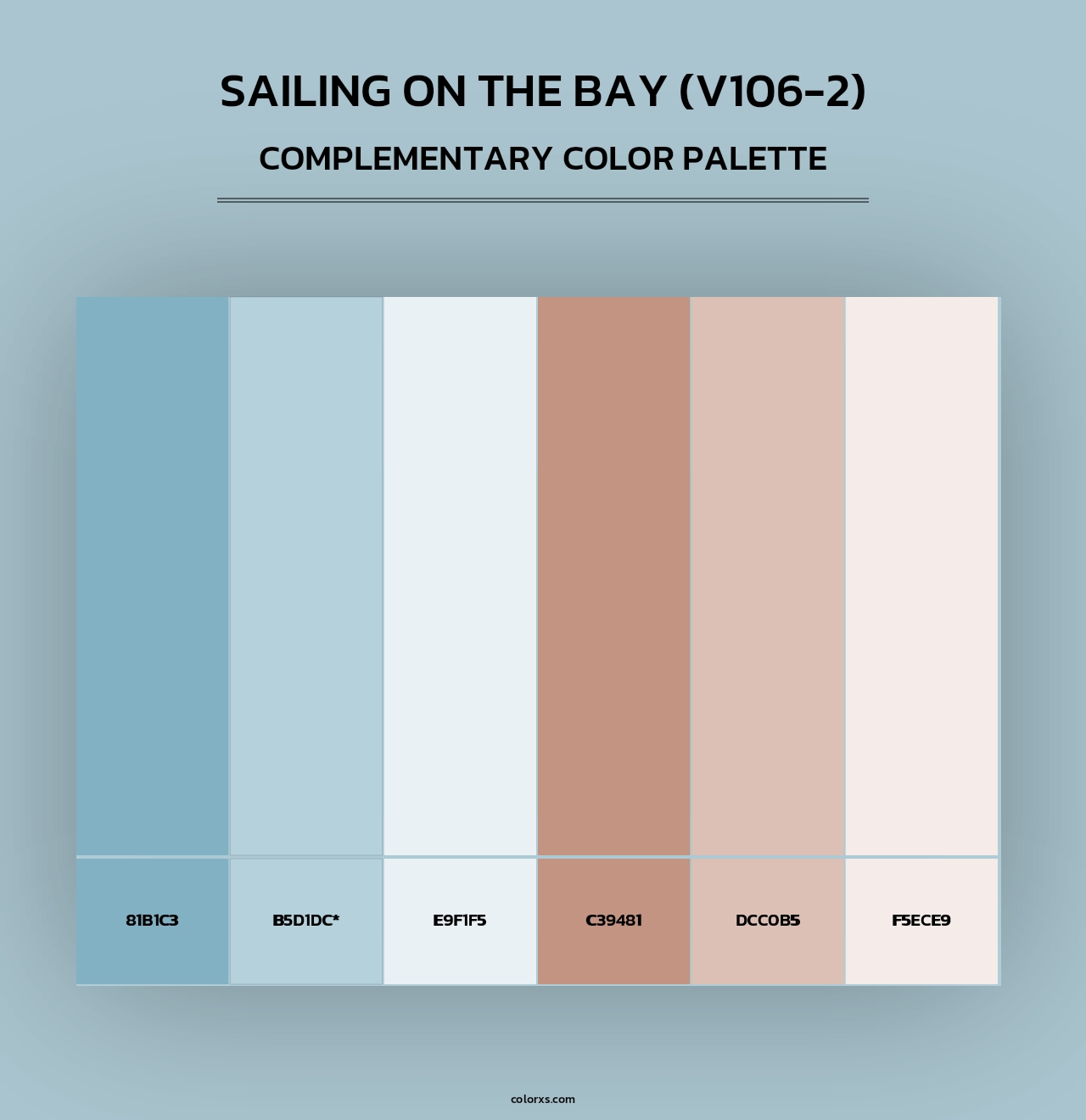 Sailing on the Bay (V106-2) - Complementary Color Palette