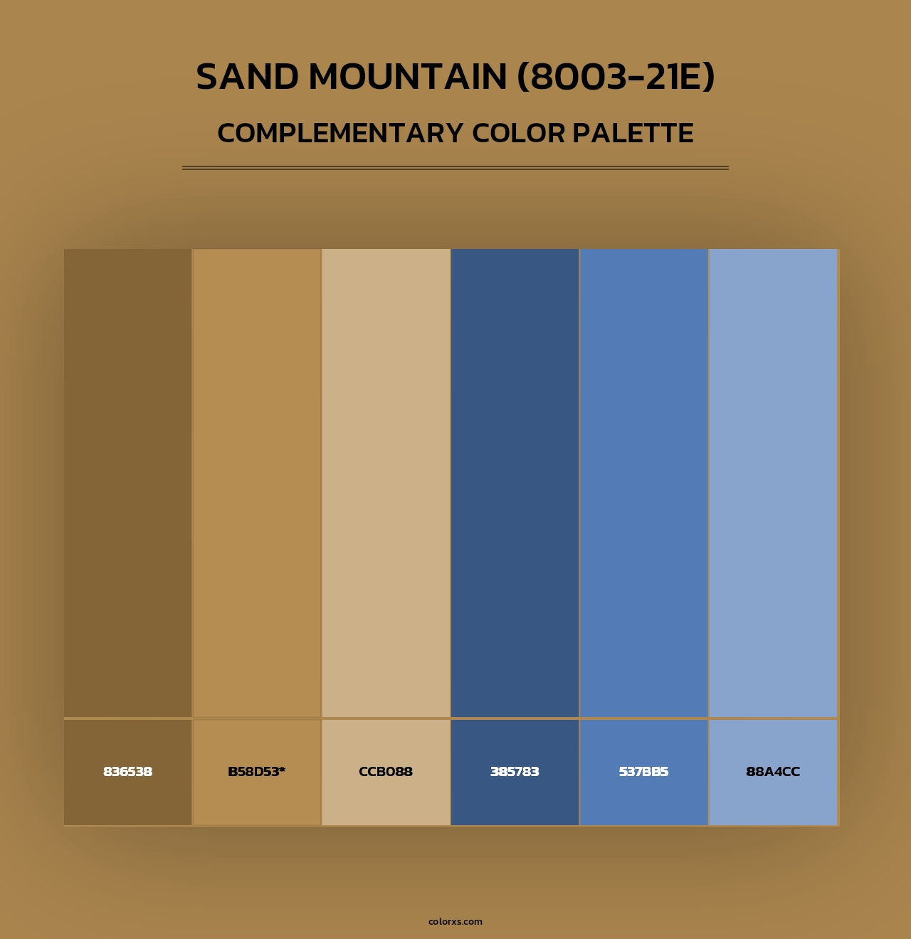 Sand Mountain (8003-21E) - Complementary Color Palette