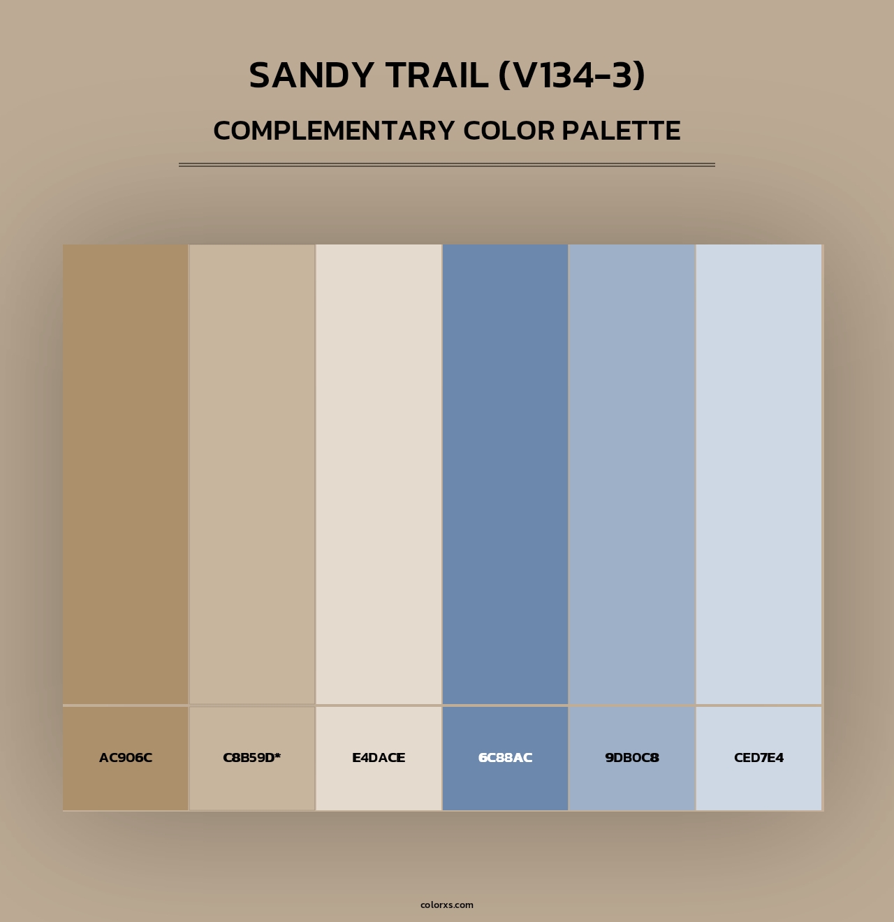 Sandy Trail (V134-3) - Complementary Color Palette