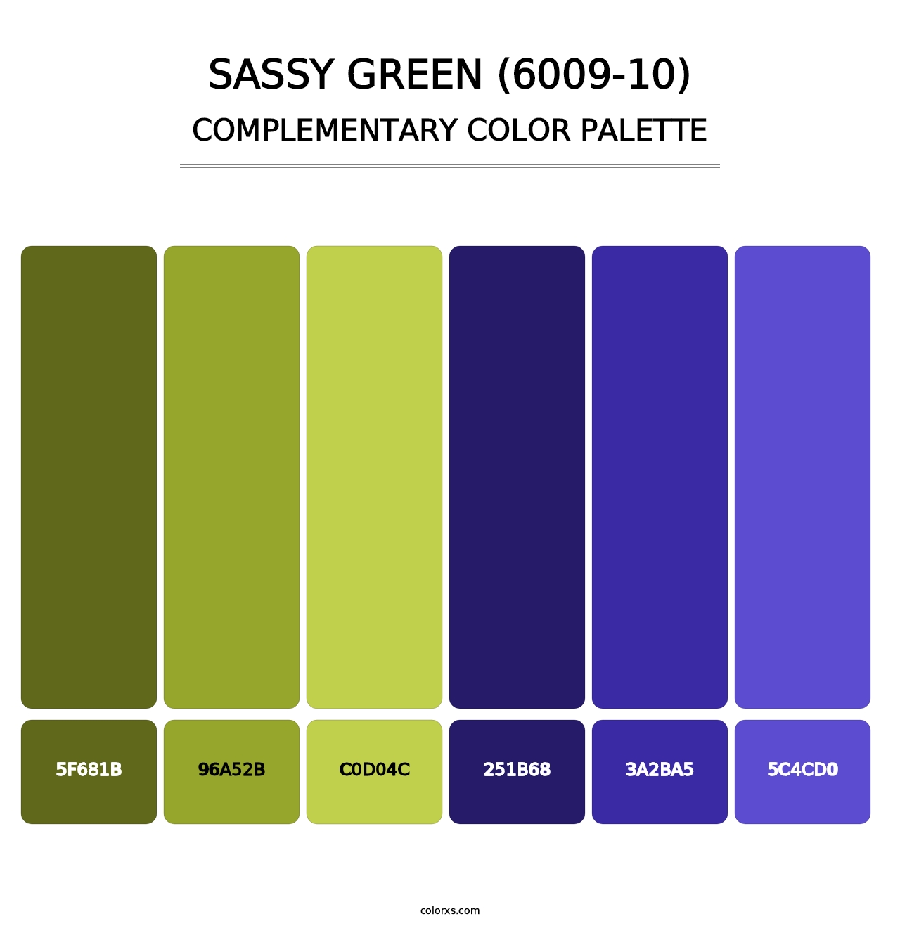 Sassy Green (6009-10) - Complementary Color Palette