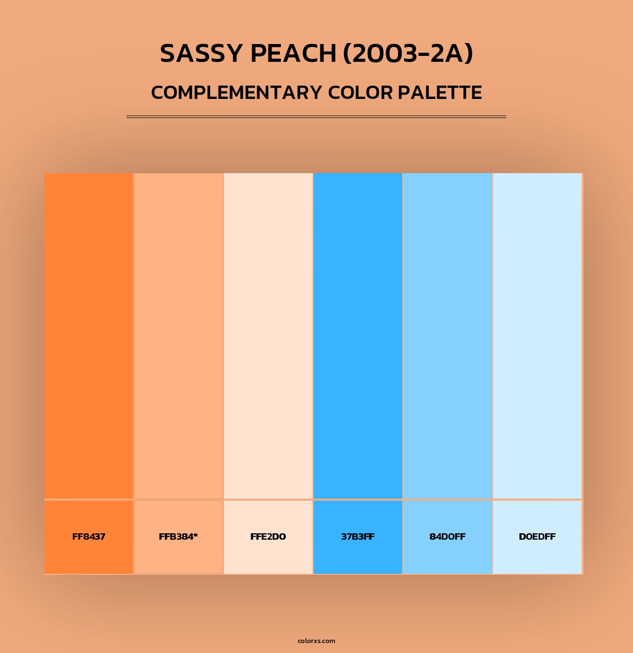 Sassy Peach (2003-2A) - Complementary Color Palette