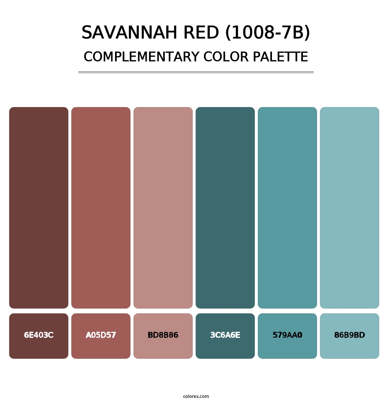 Savannah Red (1008-7B) - Complementary Color Palette