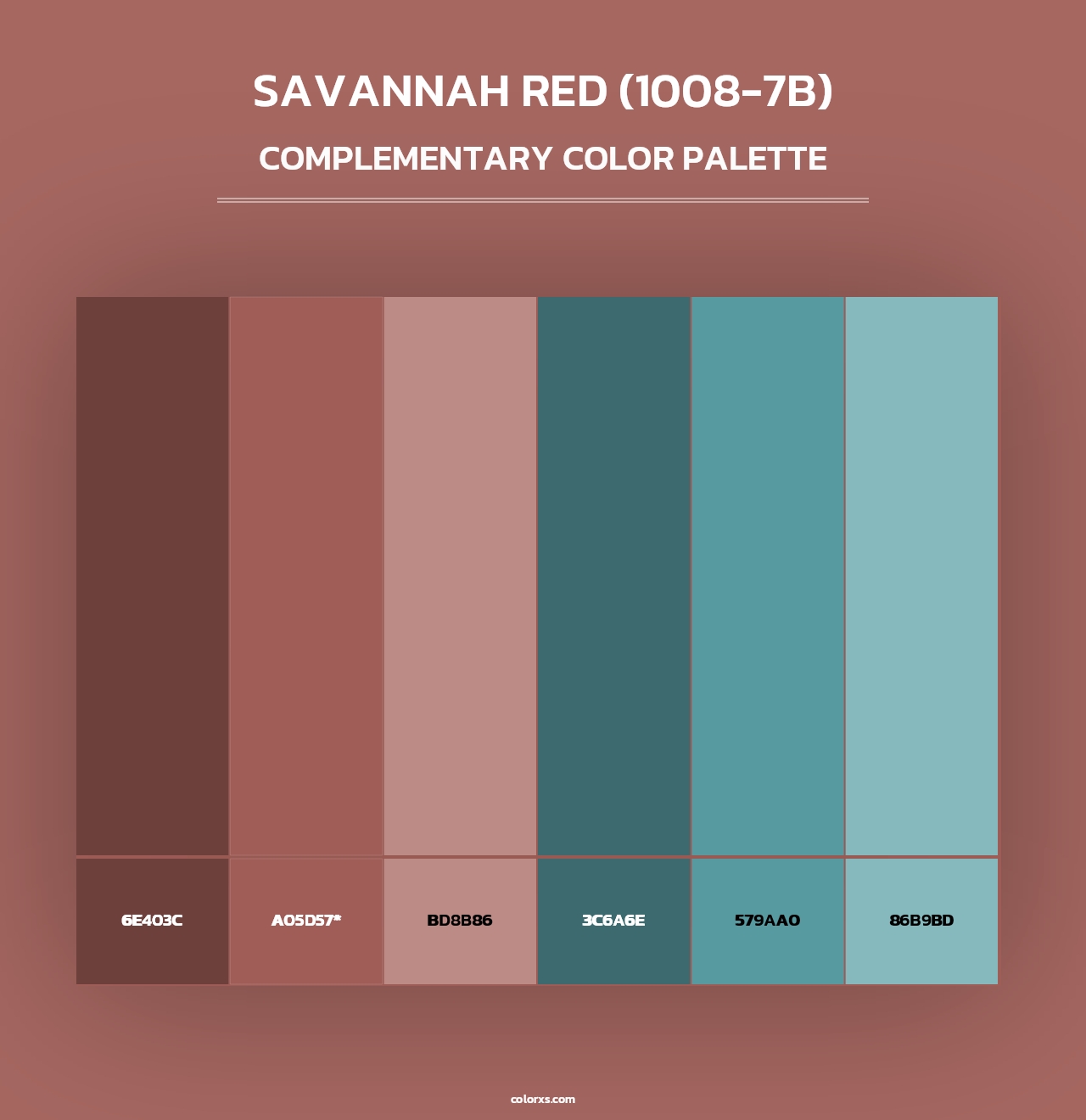 Savannah Red (1008-7B) - Complementary Color Palette