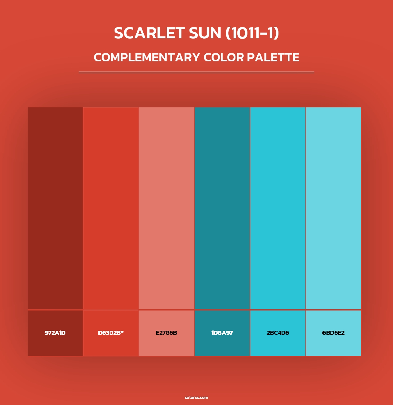 Scarlet Sun (1011-1) - Complementary Color Palette