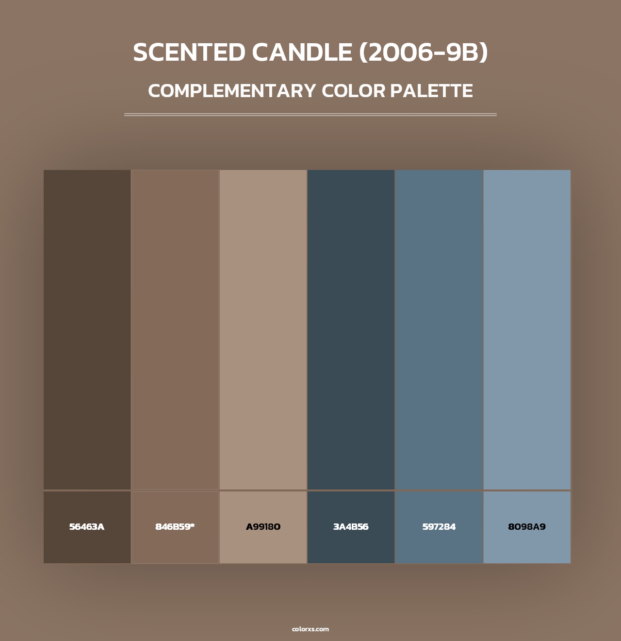 Scented Candle (2006-9B) - Complementary Color Palette