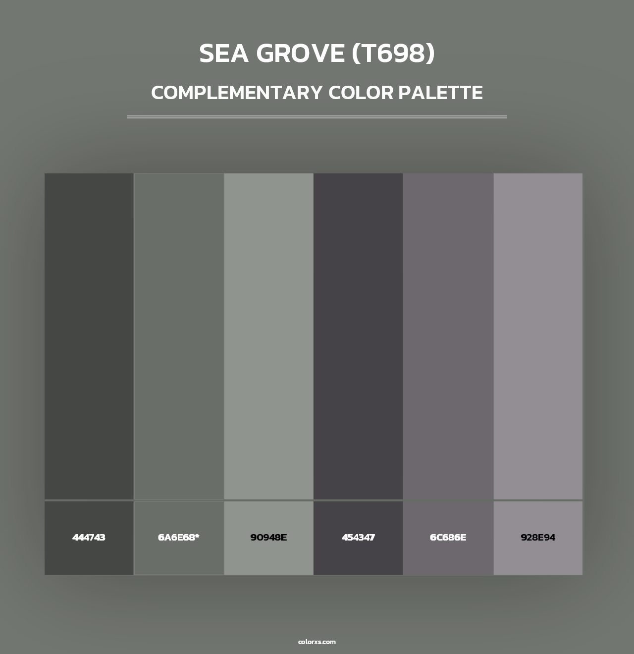 Sea Grove (T698) - Complementary Color Palette