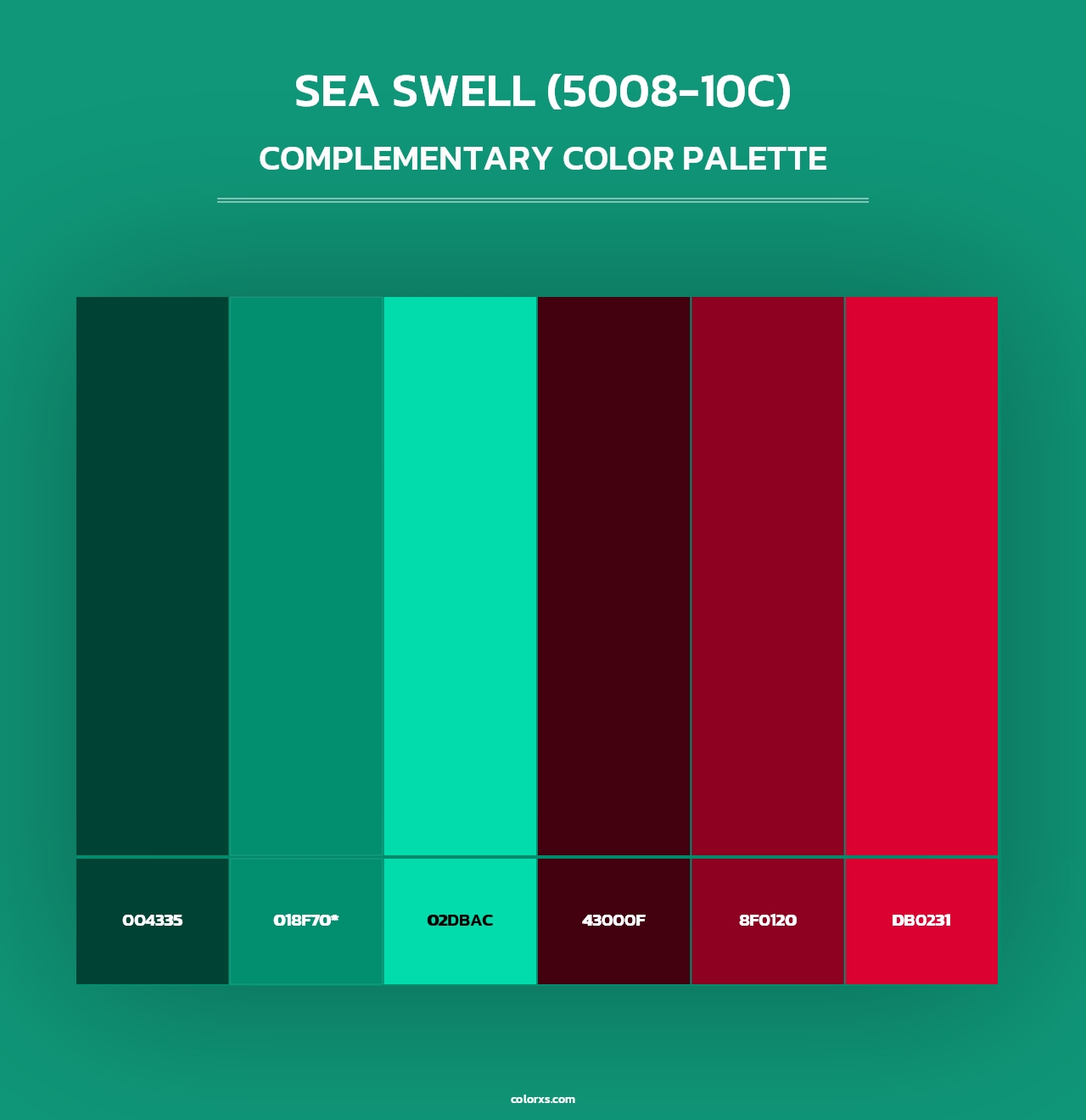 Sea Swell (5008-10C) - Complementary Color Palette