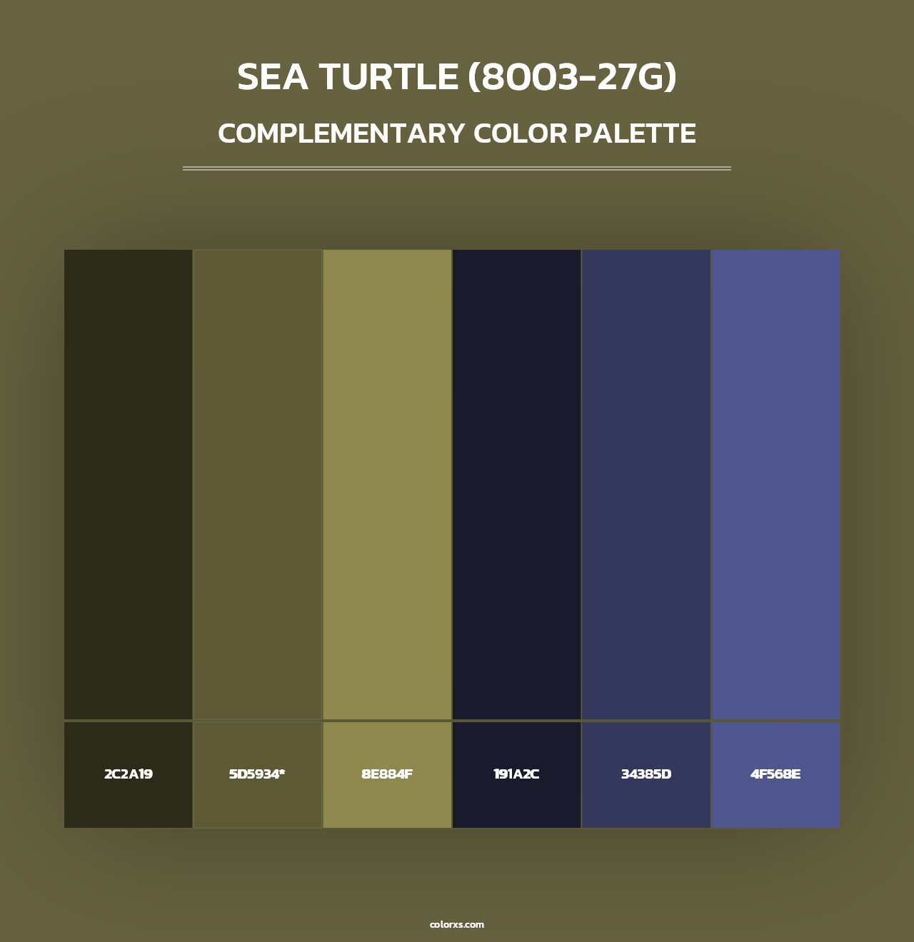 Sea Turtle (8003-27G) - Complementary Color Palette