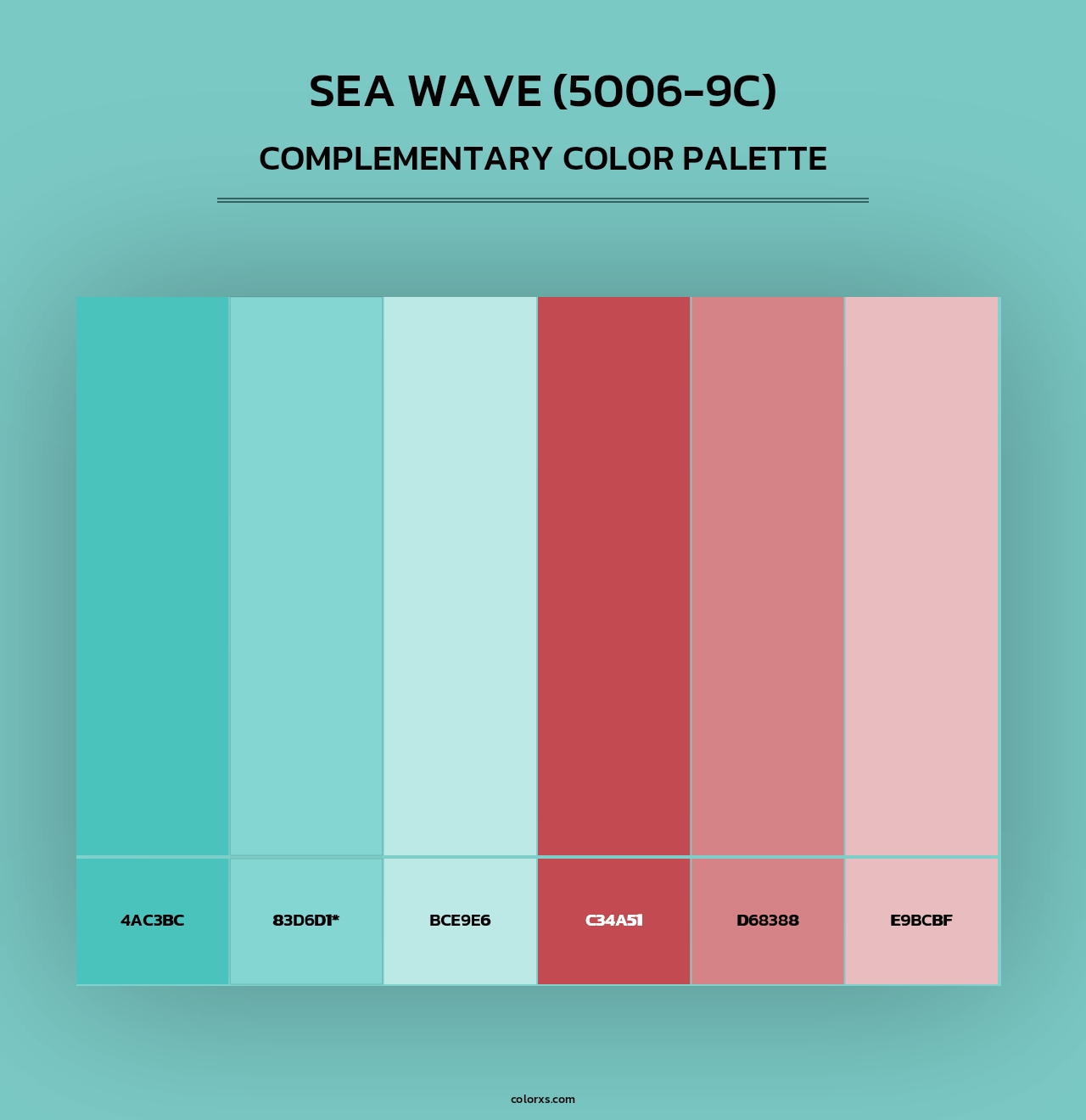 Sea Wave (5006-9C) - Complementary Color Palette