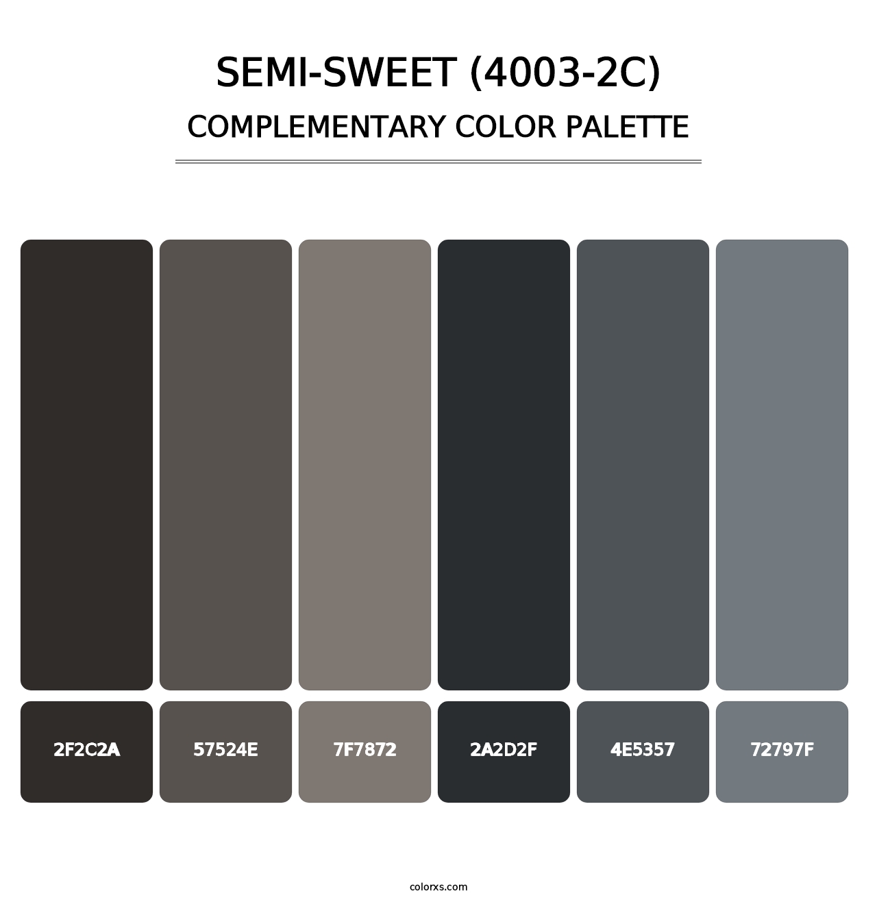 Semi-Sweet (4003-2C) - Complementary Color Palette