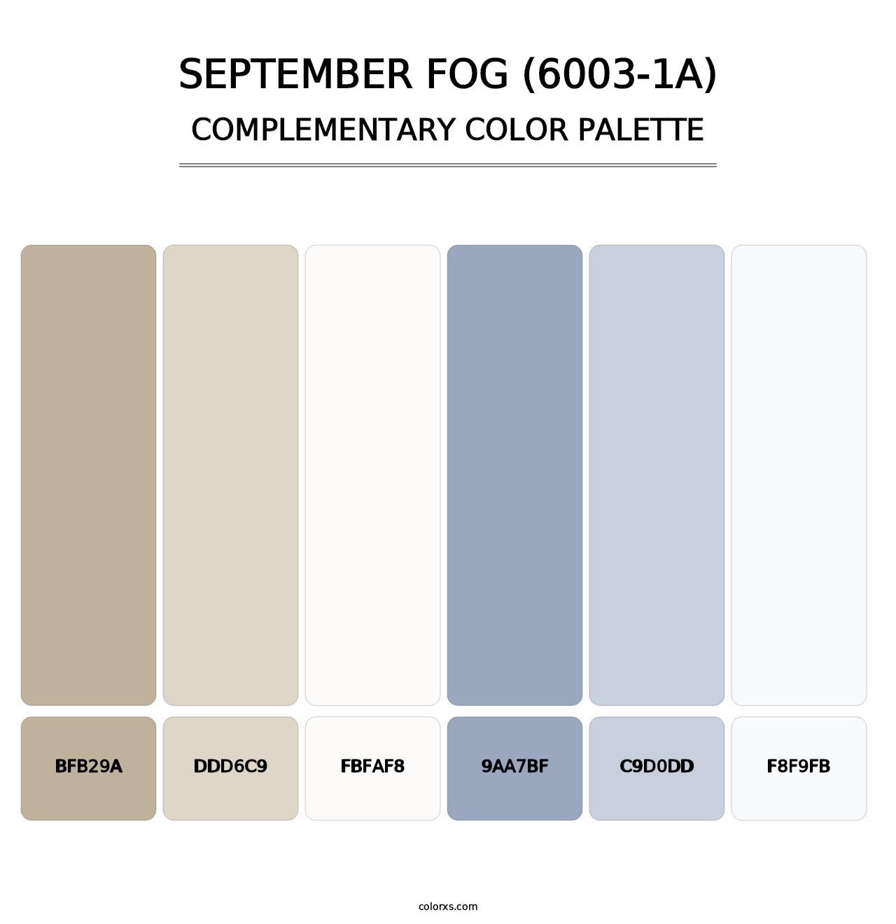 September Fog (6003-1A) - Complementary Color Palette
